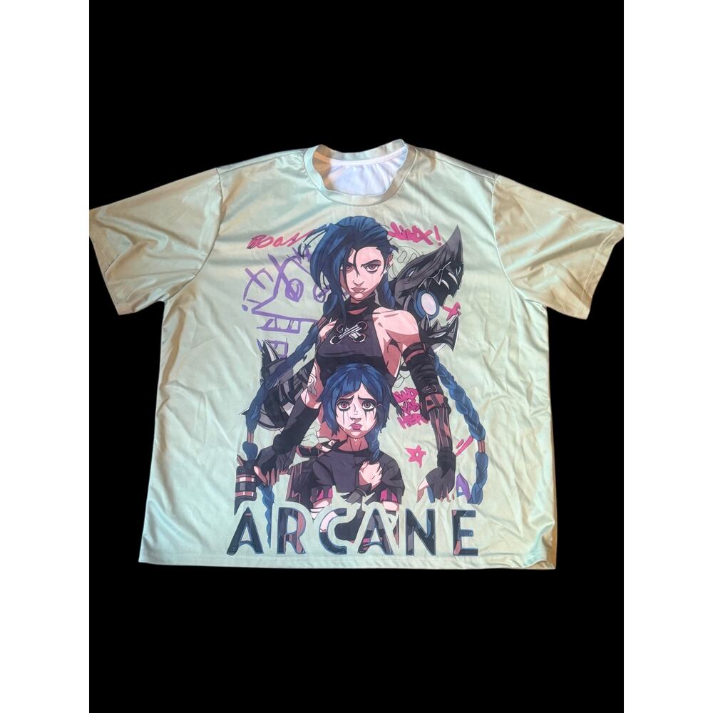 Arcane Jinx T-Shirt | League of Legends Anime Streetwear Gaming Apparel
Size 5XL